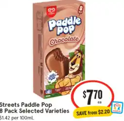 IGA Streets paddle pop offer