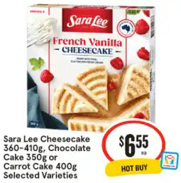 IGA Sara lee cheesecake offer