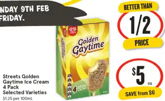 IGA Streets Golden Gaytime Ice Cream offer