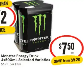 IGA Monster energy drink offer