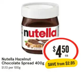 IGA Nutella Hazelnut Chocolate Spread offer