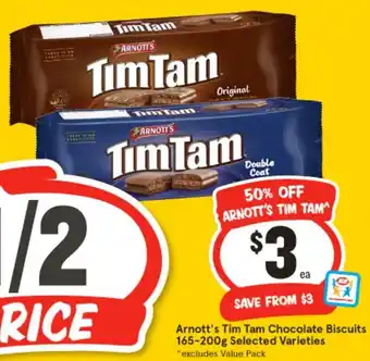 IGA Arnott's tim tam chocolate biscuits offer