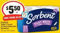 IGA Sorbent toilet tissue offer