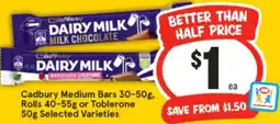 IGA Cadbury Medium Bars offer