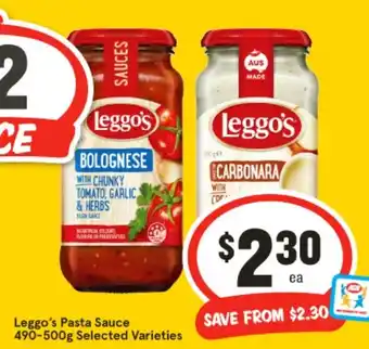 IGA Leggo's pasta sauce offer