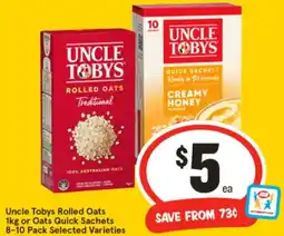 IGA Uncle tobys rolled oats offer