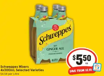 IGA Schweppes Mixers offer