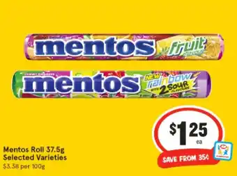 IGA Mentos roll offer