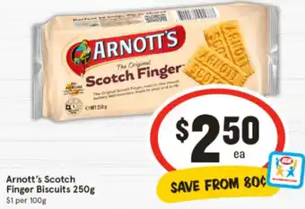 IGA Arnott's scotch finger biscuits offer