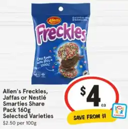 IGA Allen's freckles offer