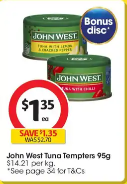 Coles John West Tuna Tempters offer