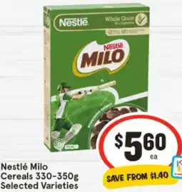 IGA Nestlé Milo Cereals offer