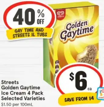 IGA Streets Golden Gaytime Ice Cream offer