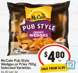 IGA McCain Pub Style Wedges or Fries offer