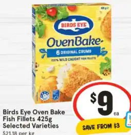 IGA Birds Eye Oven Bake Fish Fillets offer