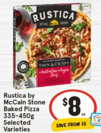 IGA Rustica by McCain Stone Baked Pizza offer