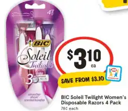 IGA BIC Soleil Twilight Women's Disposable Razors offer