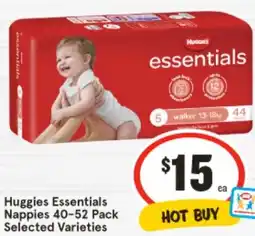 IGA Huggies Essentials Nappies offer