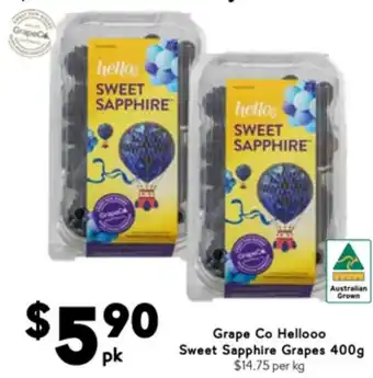 Drakes Grape Co Hellooo Sweet Sapphire Grapes offer