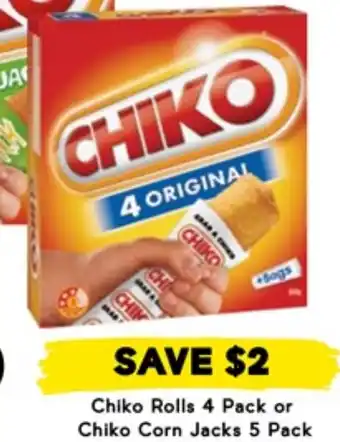 Drakes Chiko Rolls  or Chiko Corn Jacks offer