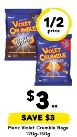 Drakes Menz Violet Crumble Bags offer