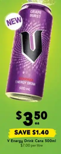 Drakes V Energy Drink Cans offer