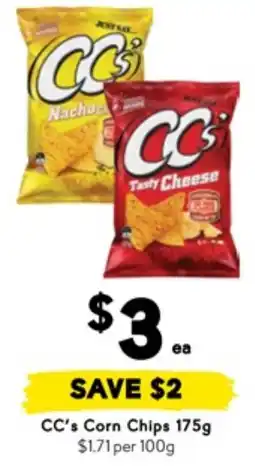 Drakes CC's Corn Chips offer