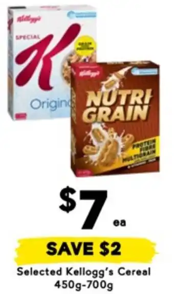 Drakes Selected Kellogg's Cereal offer