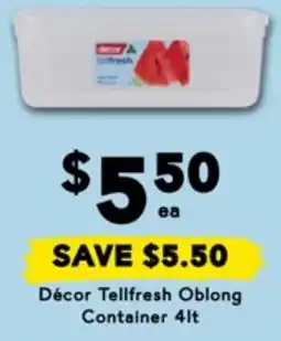 Drakes Décor Tellfresh Oblong Container offer