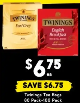 Drakes Twinings Tea Bags offer