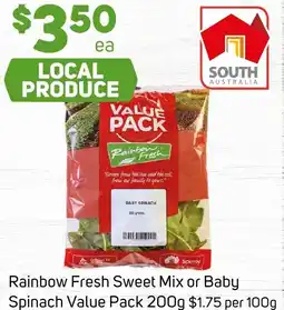 Foodland Rainbow Fresh Sweet Mix or Baby Spinach offer