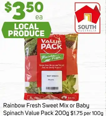 Foodland Rainbow Fresh Sweet Mix or Baby Spinach offer