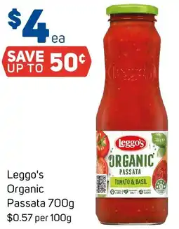 Foodland Leggo's Organic Passata offer