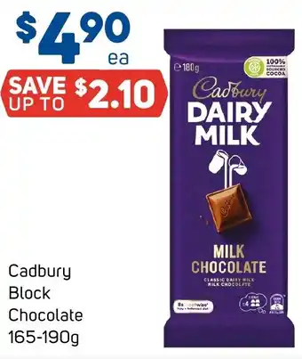 Foodland Cadbury Block Chocolate offer