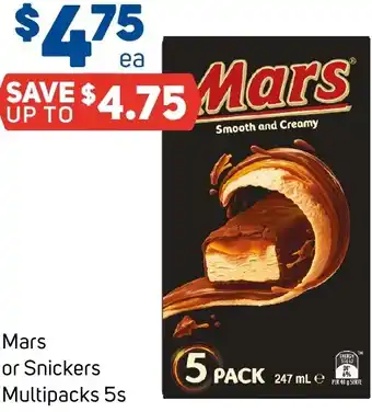 Foodland Mars or Snickers Multipacks 5s offer