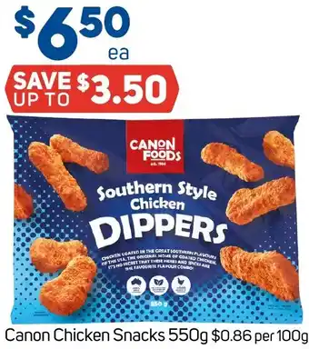 Foodland Canon Chicken Snacks offer