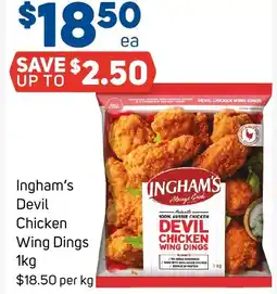 Foodland Ingham's Devil Chicken Wing Dings offer