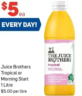 Foodland Juice Brothers Tropical or Morning Start offer