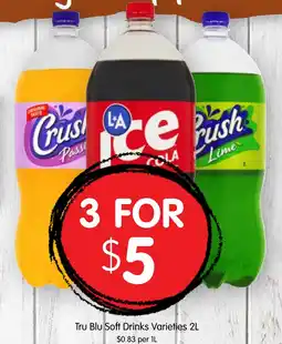 Spudshed Tru Blu Soft Drinks offer