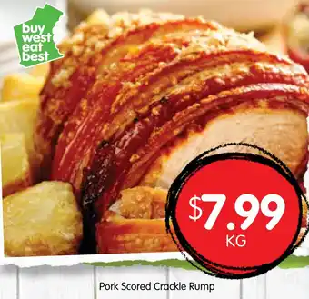 Spudshed Pork Scored Crackle Rump offer