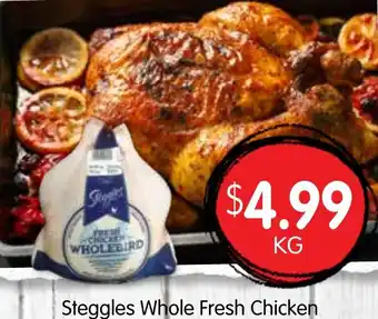 Spudshed Steggles Whole Fresh Chicken offer