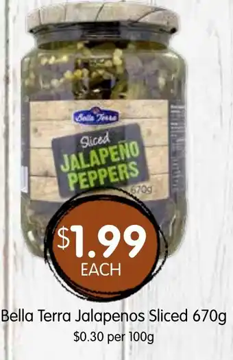 Spudshed Bella Terra Jalapenos Sliced offer