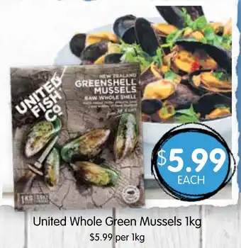 Spudshed United Whole Green Mussels offer