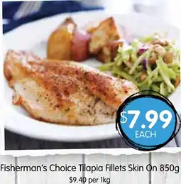 Spudshed Fisherman's Choice Tilapia Fillets Skin On offer