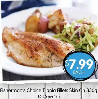 Spudshed Fisherman's Choice Tilapia Fillets Skin On offer