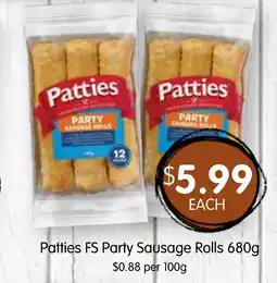 Spudshed Patties FS Party Sausage Rolls offer