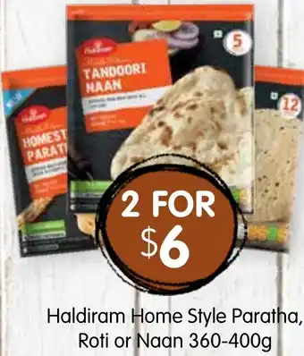 Spudshed Haldiram Home Style Paratha Roti or Naan offer