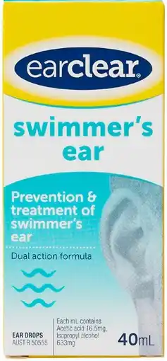 Soul Pattinson Chemist EarClear Swimmer's Ear 40mL offer