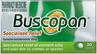 Soul Pattinson Chemist Buscopan 20 Tablets offer