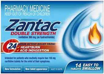 Soul Pattinson Chemist Zantac Double Strength 14 Tablets offer